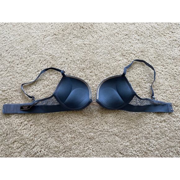 Metallic Blue Victoria's Secret Bombshell Bra 32B - Picture 4 of 6